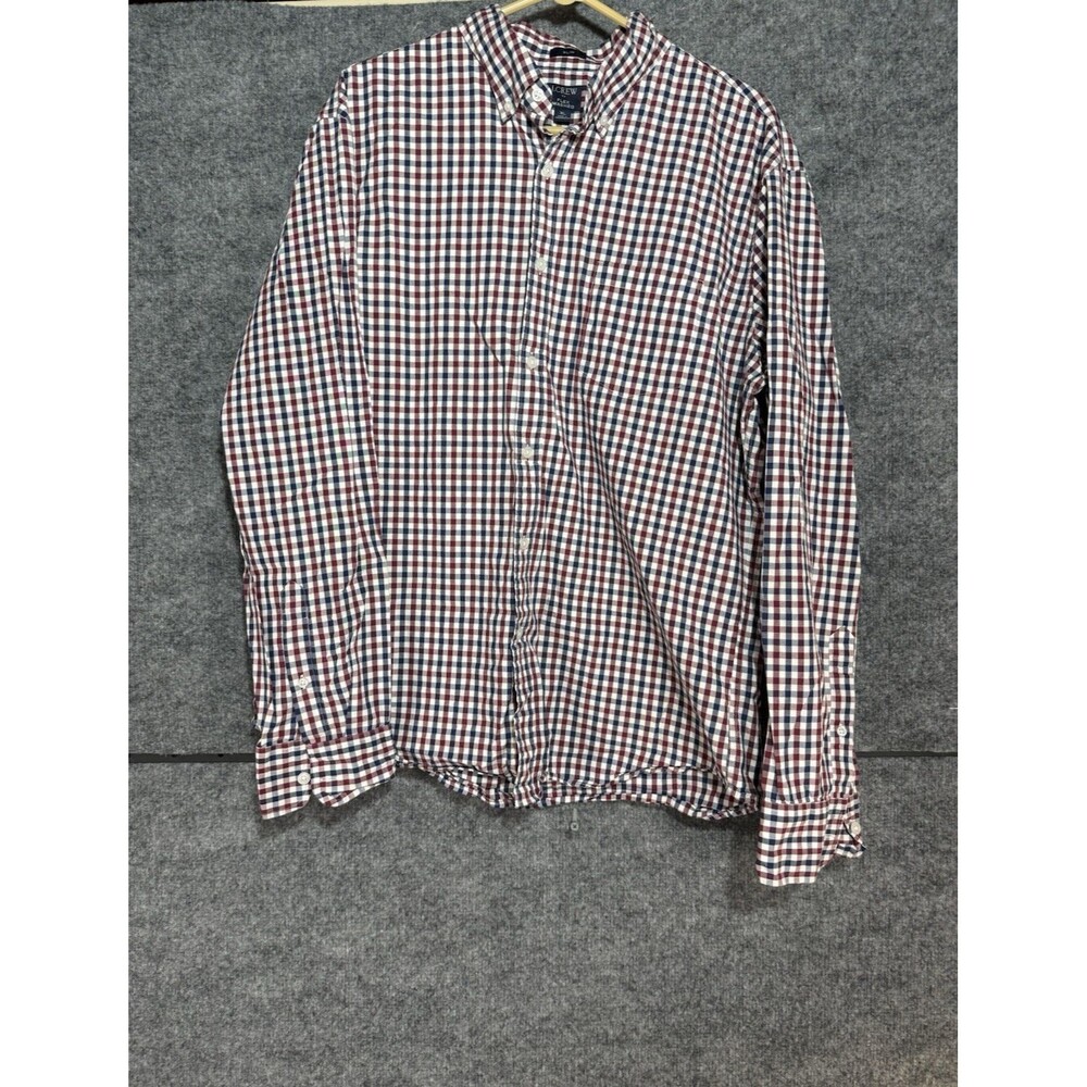 J.Crew Men’s Multicolor Plaid Long Sleeve Button‑Down Shirt – Size XL –